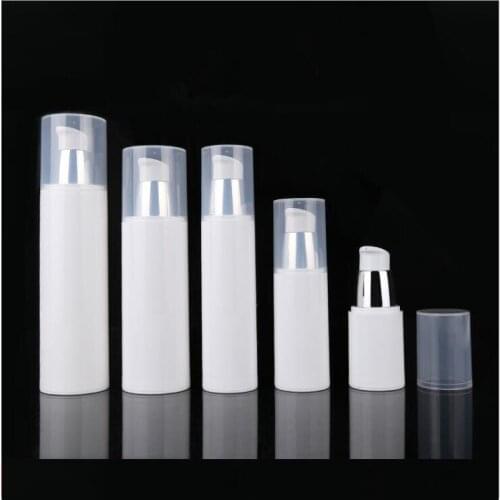 15ml white airless vacuum pump lotion bottle lotion emulsion eye serum essence hyaluronic skin care cosmetic packing