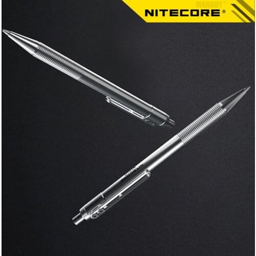 2012 wholesale Nitecore NTP40 Exceptional Sketch Titanium Alloy Mechanical Pencil Self-defense Titanium Alloy Tool Write Cartoon