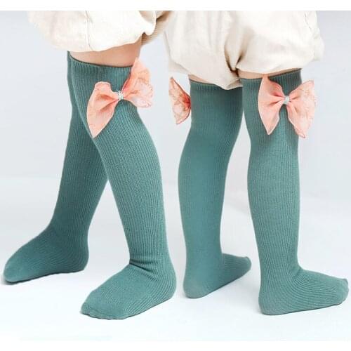 2021 New Baby Girls Socks Long Socks Kids Knee Length Soft Cotton Baby Socks Kids 1-8 Years Knee High Socks