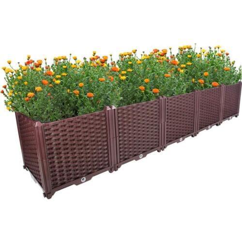 5 Models Garden Indoor Outdoor Brown Planter Grow Box for Vegetables Flowers Succulents Patio Yard HP00-5/6/7/8/9