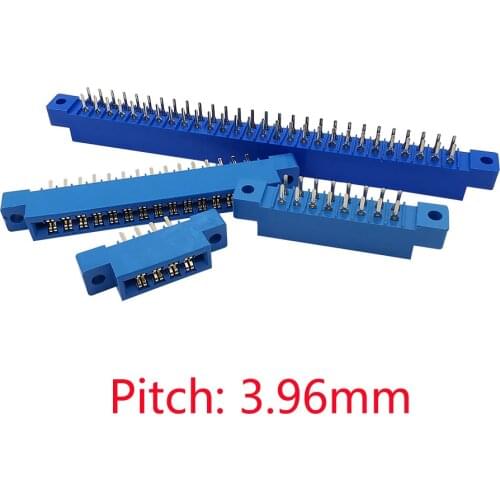 5Pcs 805 Series 3.96mm Pitch 8P 12P 16P 20P 24P 30P 36P 44P 56P 72Pin Card Edge Connector Socket for PCB Board Blue