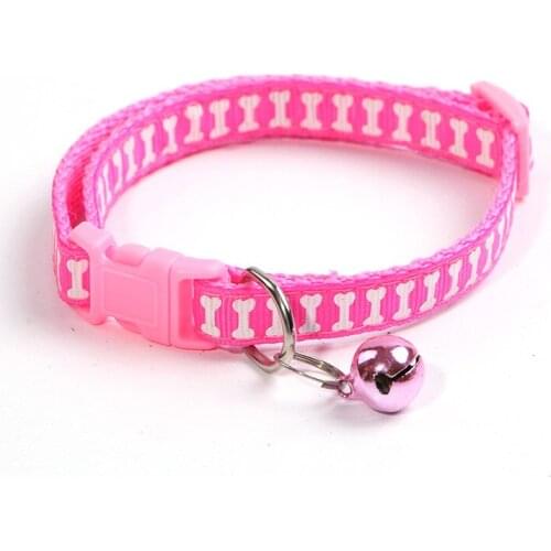 7pcs Bell Cat Collar Safety Elastic Adjustable with bells Nylon 7 colors pet Product small dog collar for Kitten Pet Cats Collar