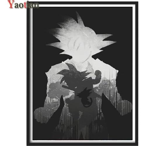 5D DIY Diamond Mosaic Japan Anime Black White Art Diamond Painting Cross Stitch Full Diamond Embroidery Handmade Home Decor
