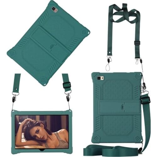 Tablet Case For Teclast P20 HD M40 10.1 inch Silicone Soft Stand Protective Cover with Shoulder Strap for P20 M40 10.1" Tablet