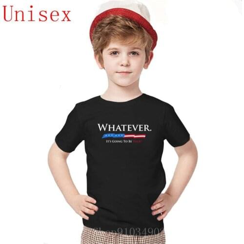 Trump Whatever Its going to be YUGE Print Childrens Streetwear Fashion kid Short Sleeve High Quality tops for girl boy clothes