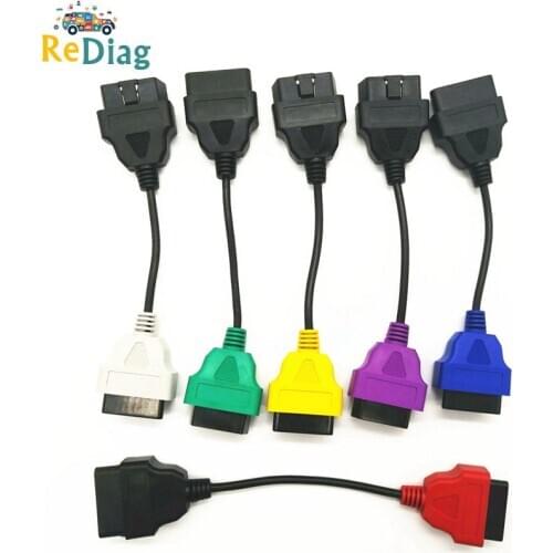 High quality ECU Scan Cable for Fiat 6pcs OBD2 Connector Diagnostic Adapter Cable for FIAT