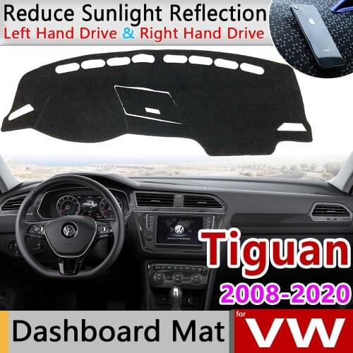For Volkswagen VW Tiguan MK1 MK2 2008~2020 Anti-Slip Mat Dashboard Cover Pad Sunshade Dashmat Car Protect Carpet Accessories rug