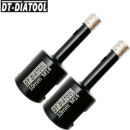 DT-DIATOOL 2pieces Dia 10mm Wet M14 connection Diamond Drilling Hole Saw Drill Core Bits For Drilling The Faucet Mounting Holes