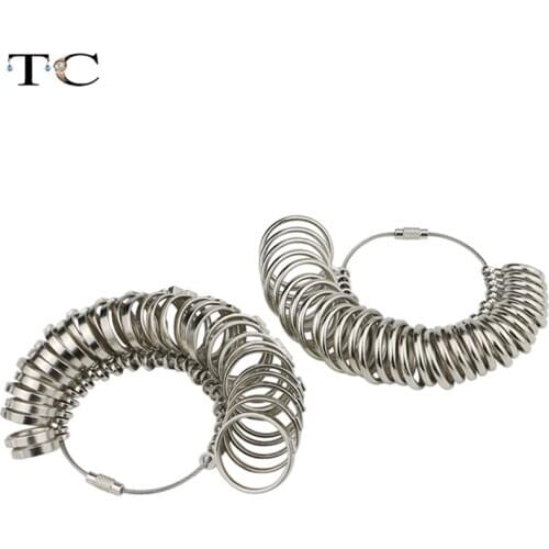 HK Size Useful Optional Standard Finger Ring Metal Meter Gauge Tools Measure Size for Jewelry Measuring Tools Size 1-33