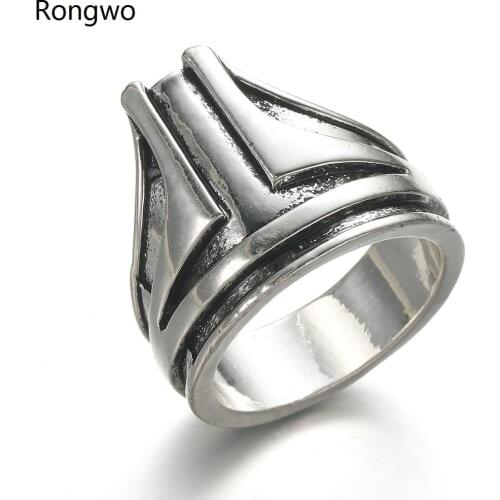 8-12size Wars Movie Same Style Silver Color Rings Zinc Alloy Quality Male Movie Fan Gift Jewelry Accessories Ring For Man Woman