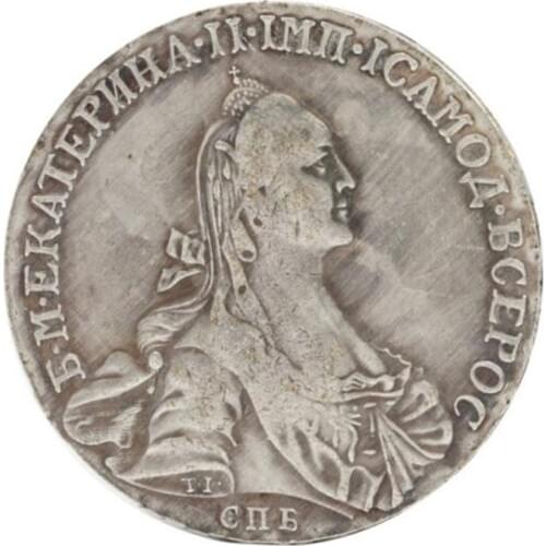 1766 Russian Rouble Russian Ruler Catherine II Collection Commemorative Coin Art