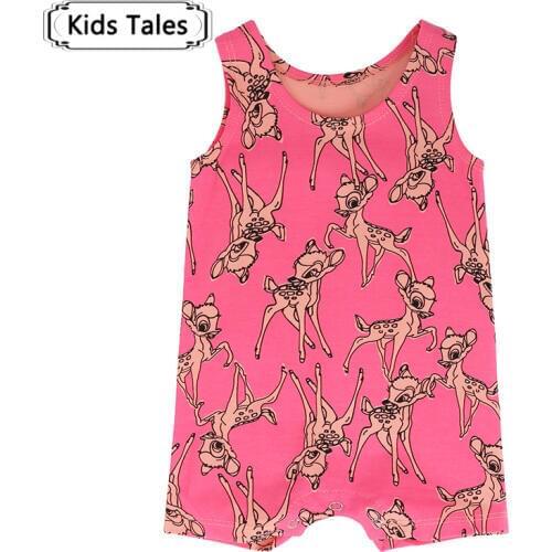 Summer Style Baby Romper Baby Girl Rompers Baby Girl Clothes Infant Clothing Baby Boy Clothes Deer Printed Toddler Pajamas SR296