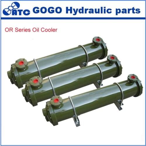OR-100 Hydraulic Heat Exchanger Shell and tube hydraulic oil cooler , Water cooled types heat exchanger OR 100