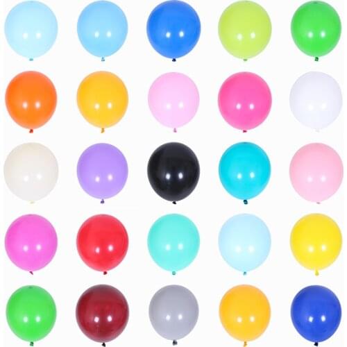 Latex Balloons 100pcs 5/10/12 inch Matte balloons Latex Bulk Sell Black Silver Orange Bleu Green Red Yellow Light Pink Balls Lot