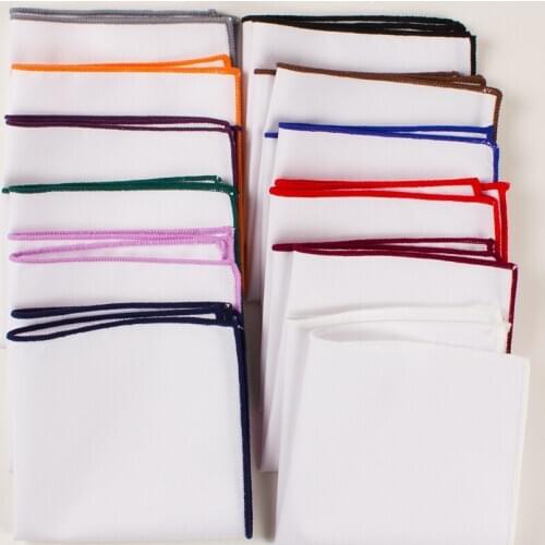 Linbaiway Pocket Square Mens Cotton Women&Men Wedding Pocket Towel Handkerchief Adult Dress Tuxedo Accessory Custom LOGO