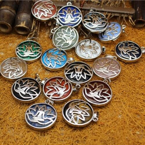 Lotus Yoga Buddha Reiki Natural Roses Quartz Stone 7 Chakra Pendulum Healing Pendant Opal Charm Earring Necklace Jewelry Free