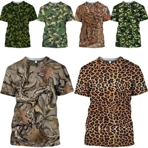 Mamba Top 3D Leopard Print Camouflage T Shirt Wild Hunting Game Summer Camp Jungle Men Tshirt Women Tees Fashion Unisex Pullover