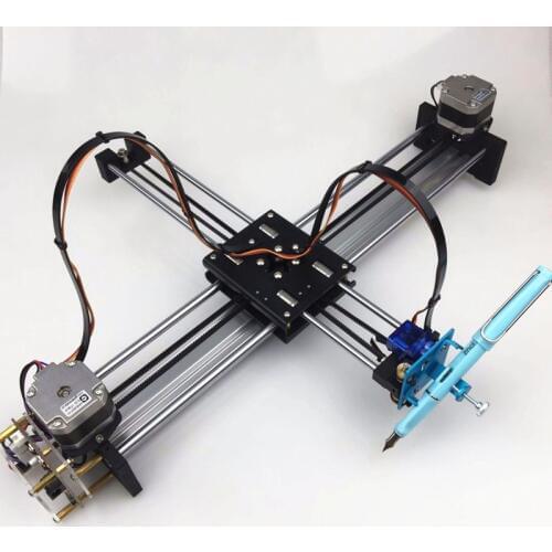 Metal version Drawbot lettering robot XY-plotter drawing machine full kit X Y axis writing robot support laser moduel