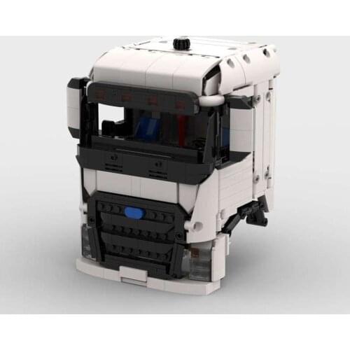 Compatible with Lego Small Particle Technology MOC Car Loading Transporter Trailer Head Assembly Toy Model