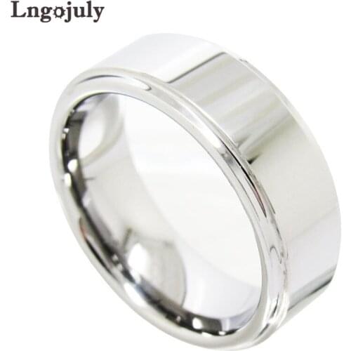 Trendy Men Tungsten Carbide Rings Engagement Wedding Shiny Smooth Tungsten Ring Jewelry Accessories Gift For Male