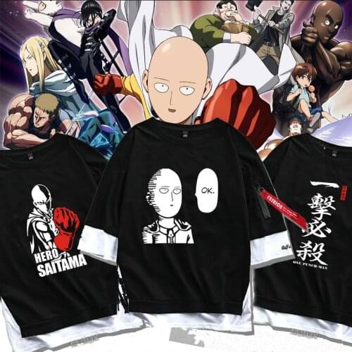 New Anime One Punch Man Cosplay T-shirt Saitama t shirt cotton Men Tees tops