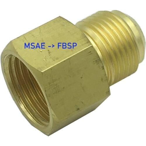Pipe thread and thread adapter - male SAE flare to female taper BSP is used to connect different automatic control components