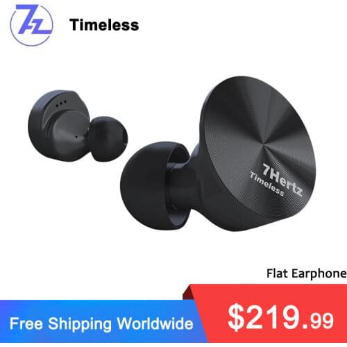 7HZ Timeless Flat Earphone In Ear Wired Earphones Subwoofer MMCX Metal High Resolution HiFi Music Headphoens Detachable Cable