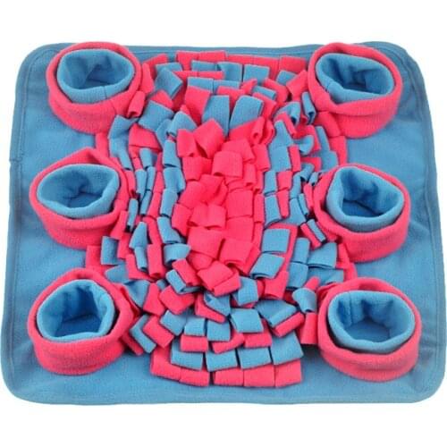Pet Training Dismountable Wash Sniff Blanket Easy To Hold Pet Blanket Six Bowls Sniff Mat Treasure Blanket