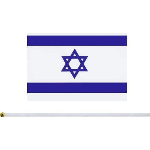 Hand Held Small Flag Israel Banner Polyester National Country for Party/Parades/World Cup/Festival Events
