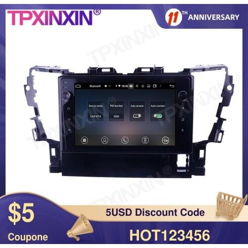 For Toyota Alphard 2015-2018 Touch Screen 4+128G Android 10 GPS IPS Car Multimedia Tesla Player Head Unit Audio Radio Navigtion