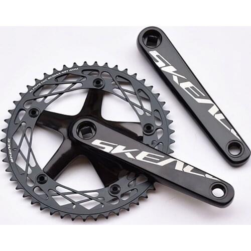 SKE 49T Crankset 165mm Crank Spider Net Cobweb Chainwheel Square Hole Single Speed Bicycle Parts Fixed Gear BMX Bike Accessories