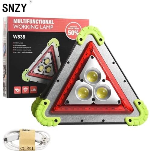 SNZY USB Multifunctional Working Lamp Vehicle Maintenance Warning Light Outdoors Camping Lighting Portable Flashlight Lanterns