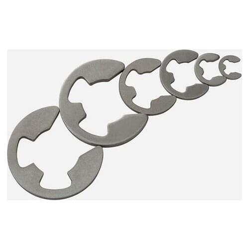 100pcs Bag 304 Stainless Steel E Type Circlip Retaining Ring External Circlip Snap Retaining Ringsstainless Steel Steel 1.5-7mm