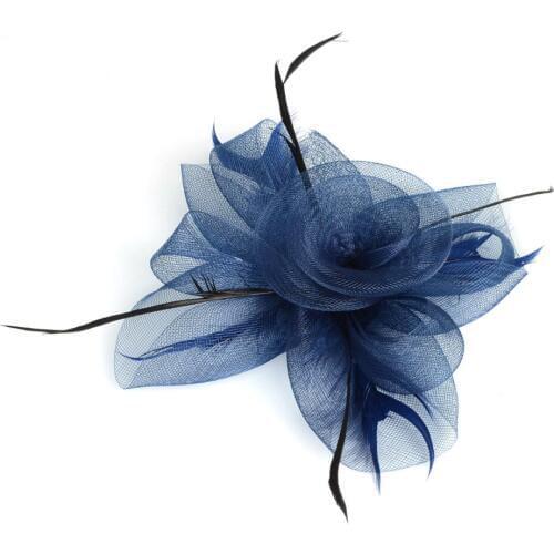 Cosplay Fascinator With Feathers Vintage French Veil Floral 17 Colors Ladies Day Women Bridal Party Brides Hair Accessories Girl