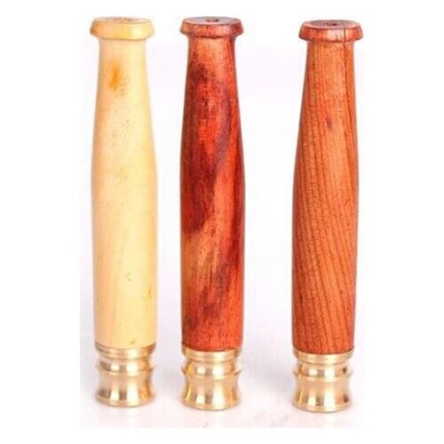 1Pcs 11cm Taxus Wood Cigarette Holder Solid Wood Filter Pipes Smoking Pipe Portable Creative Tobacco Pipe Smoke Mouthpiece