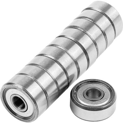 10pcs Miniature Sealed Metal Shielded Metric Radial Ball Bearing Model: 604 ZZ 4x12x4MM