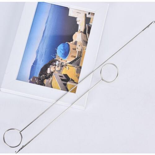 2PCS DIY Stainless Steel Sewing Loop Turner Hook Needle Embroidery Needlework Tools Size S/L