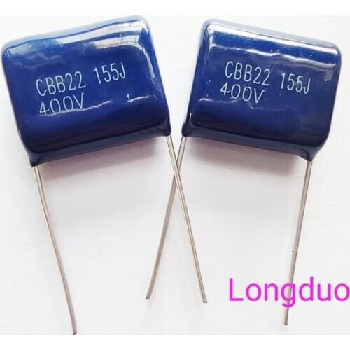 20pcs 155J 1.5uf 1500nf 400V Type CBB Metallized Polypropylene Film Capacitors