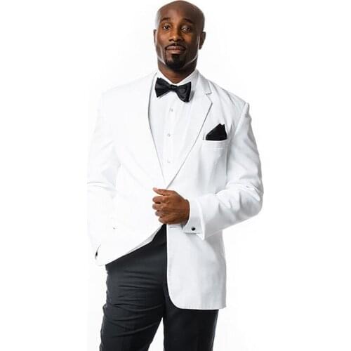 2020 Vintage Casual mens suits Groom Tuxedos One Button Notch Lapel Men Suit Wedding Formal Clothes For Man (Jacket+Pant+BowTie)