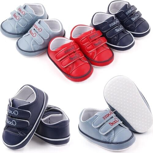 2021 New Baby Boys Shoes Breathable Anti-Slip Toddler Soft Soled Walking PU Sneakers Firstwalker