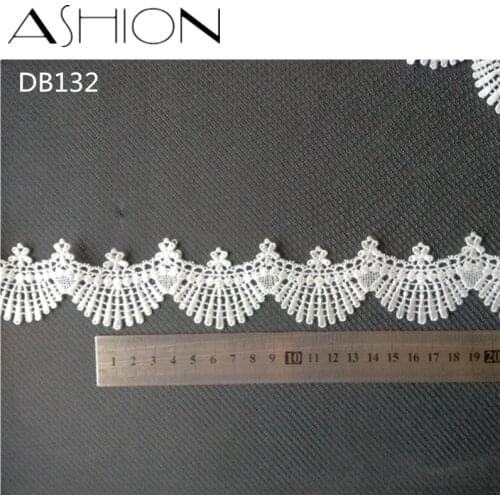 4 yards 45MM white Embroidered net Lace Fabric DIY skirt hem Dance costumes Garment Accessories lace trim Sewing Craft LP-DB132