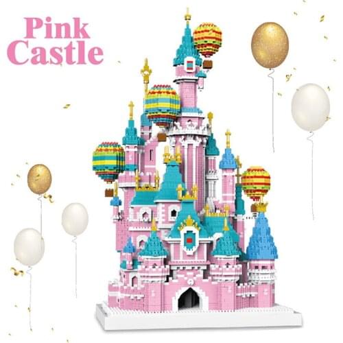 6688Pcs Pink Balloon Castle Building Blocks Educational Toys DIY Architecture Micro Bricks for Kids Adults