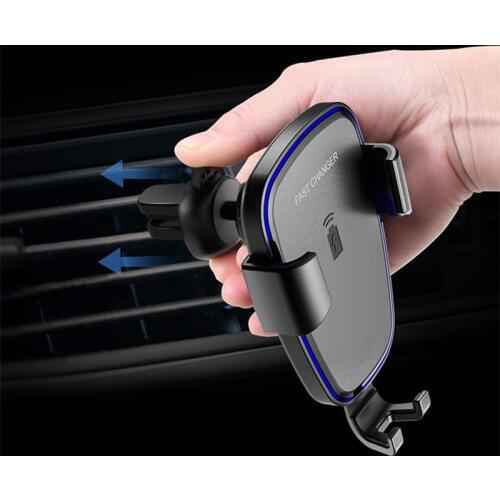 Mindzo Car Mount Qi Wireless Charger For iPhone X 8 Plus Quick Charge Fast Wireless Charging Pad Car Holder Stand For Samsung S8