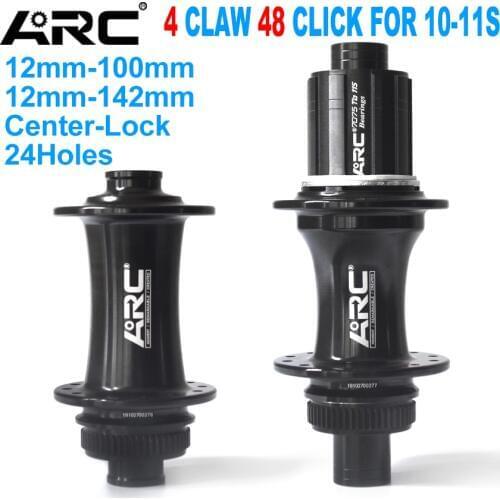 ARC CENTRE-LOCK DISC FRONT REAR BIKE BUB 10 11 SPEED FOR MTB BIKE HUBS 24 HOLE THRU AXLE 142MM 100MM BICYCLE WHEELSET HUB DEORE