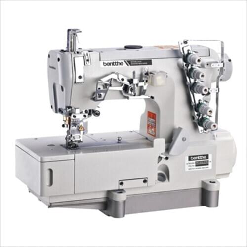 Big Square Head Three Needles Five Lines Sewing Machine Electric Direct Drive Neckline Hem Interlock Industrial Sewing Equipment