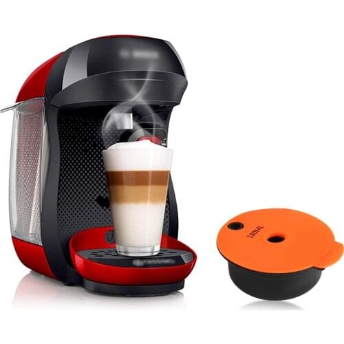 Icafilas Refillable Coffee Capsule For Bosch-s Tassimo-s Machine Rich Crema Maker Refillable Pod