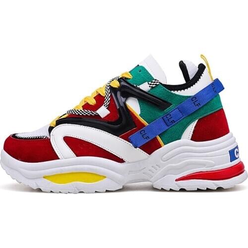 2021 New Stylish Woman Running Shoes Increasing 6CM INS High Heel Sneakers Women Height Platform Breathable Sports Walking Girls