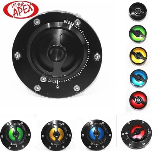 Motorcycle Fuel Tank Cap for Triumph Daytona 675 / 675 R 2011-2016 & Speed Triple 1050 CNC Aluminum Keyless Twist off Gas Cover