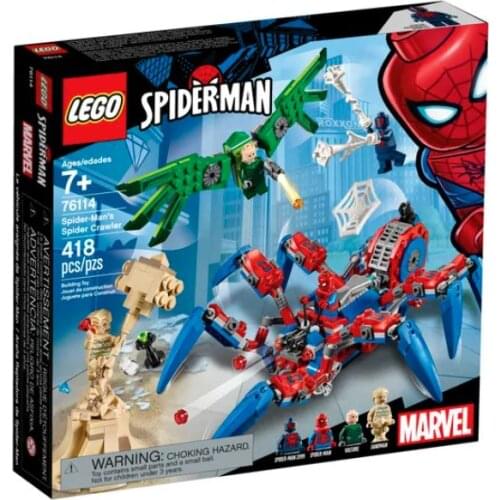 Lego Marvel 76114 Avengers Spider-Mans Spider Crawler great toys birthday gift kids 418pcs bricks playset superhero fans