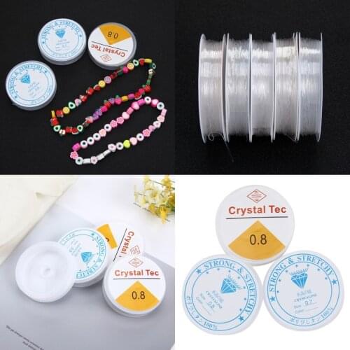 1PC Elastic Fishing Line Transparent Elastic Crystal Line 0.5-1.0mm Bead Thread DIY Various Beaded Bracelet Necklace Jewelry